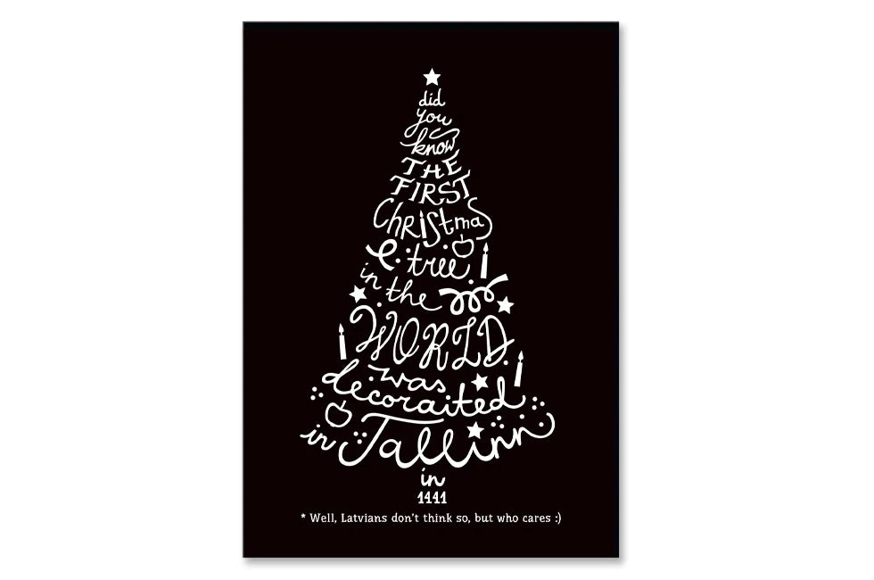 LUCKY LAIKA ポストカード "Did you know the first Christmas tree..."