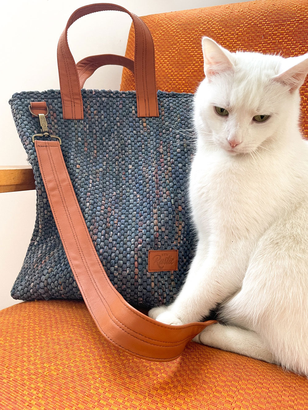 New Rustic トートバッグ ブルー