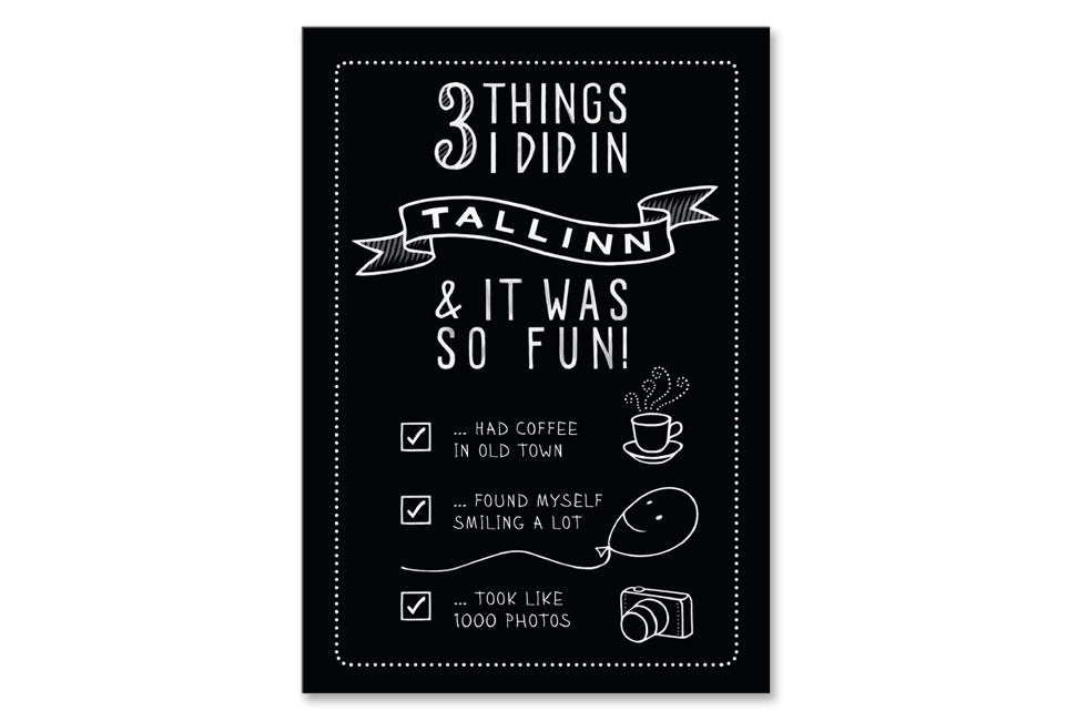 LUCKY LAIKA ポストカード 3 THINGS I DID IN TALLINN & IT WAS SO FUN