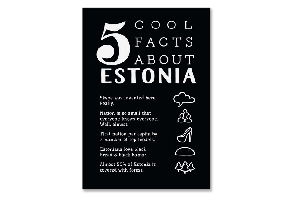 LUCKY LAIKA ポストカード COOL FACTS ABOUT ESTONIA – Lemmik