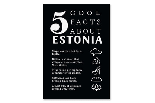 LUCKY LAIKA ポストカード COOL FACTS ABOUT ESTONIA